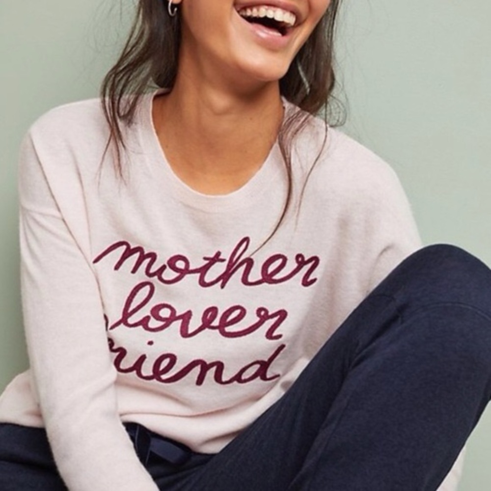 Sundry Mother Lover Friend Wool Cashmere Crewneck